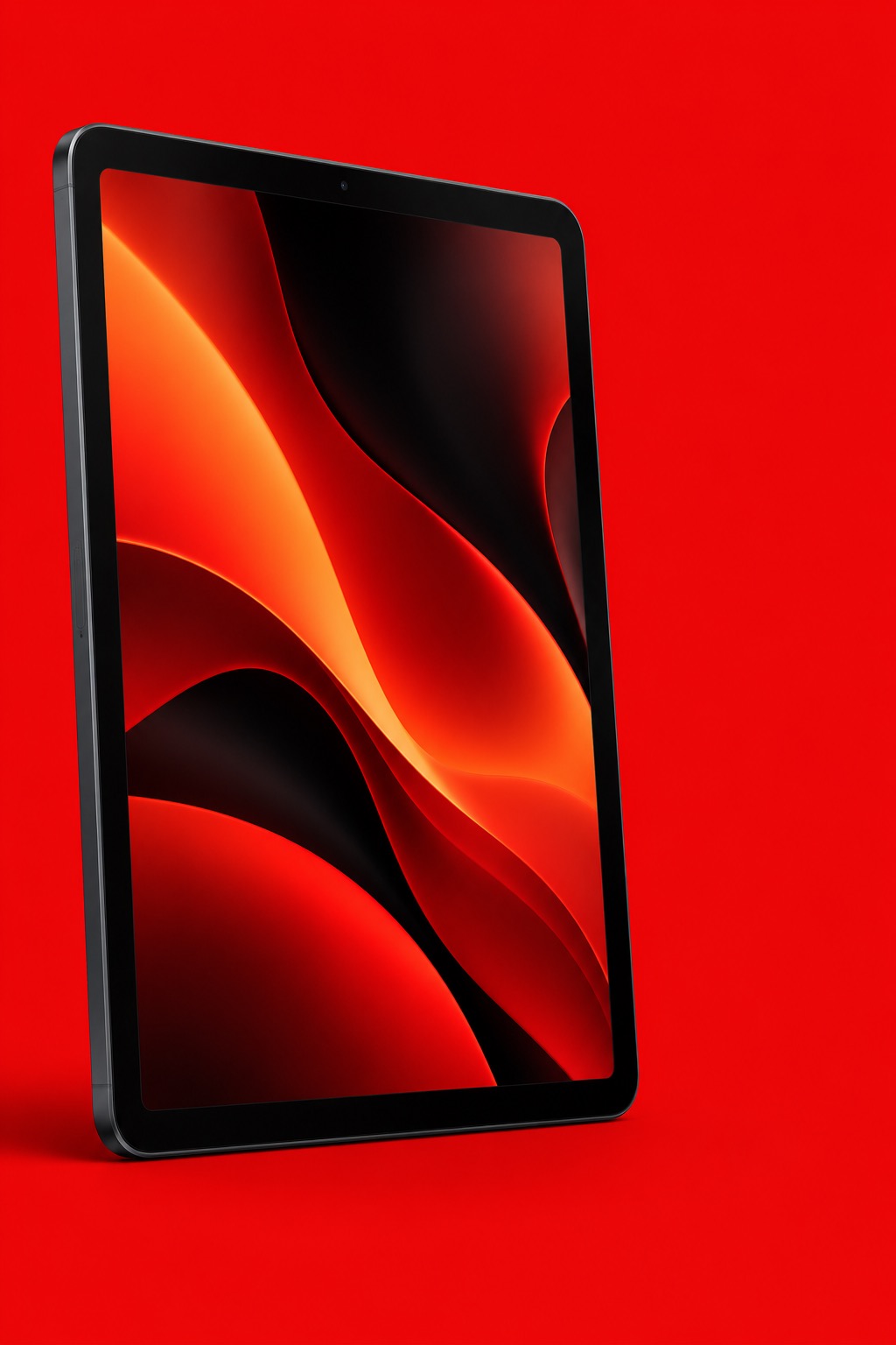 Illustrative tablet with a red and black screen. Exact first prize details will be announced before entry opens.